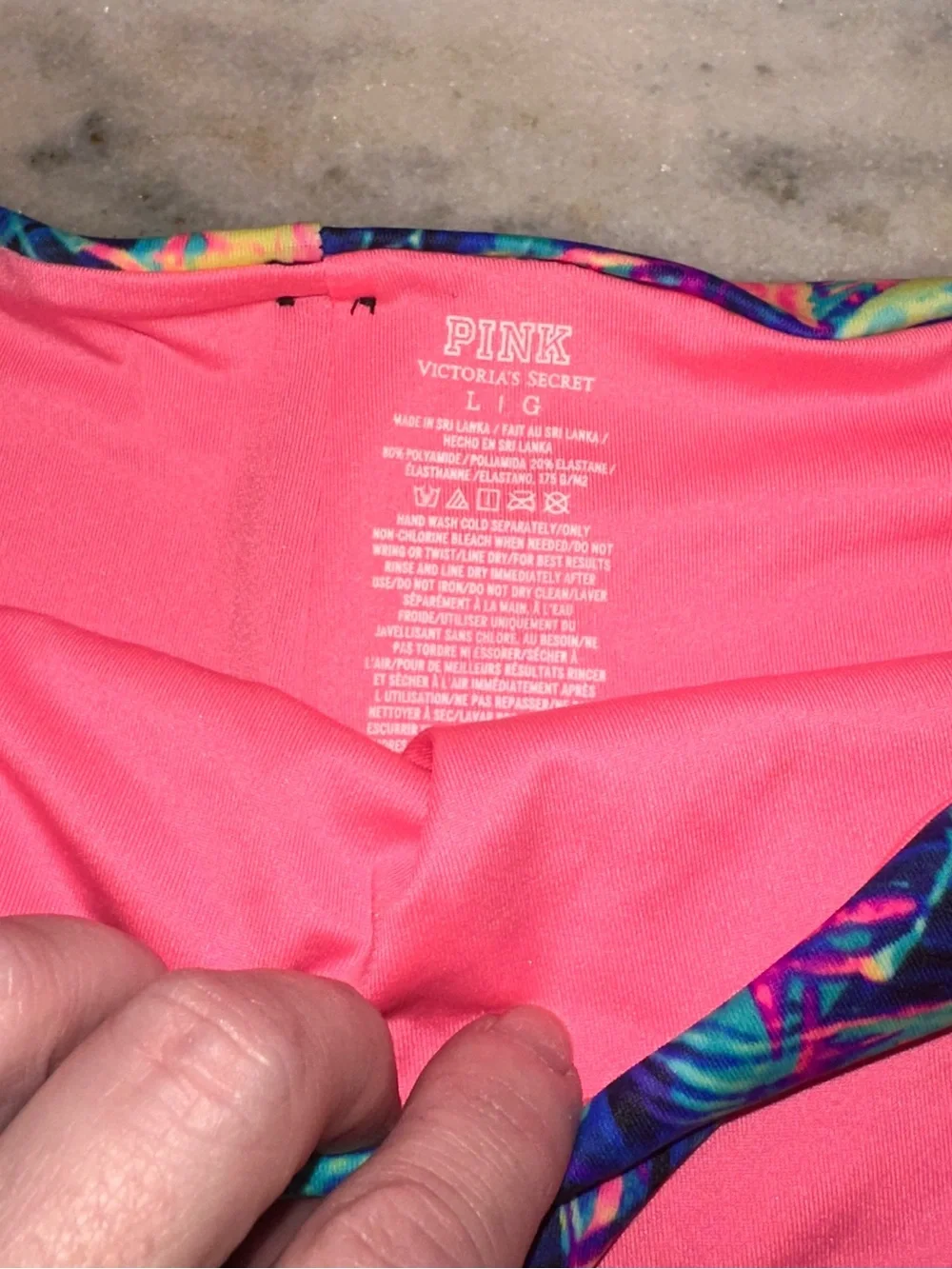Pink by‎ Victorias Secret Size M/L Women's Multi-Color Strappy Bikini Set